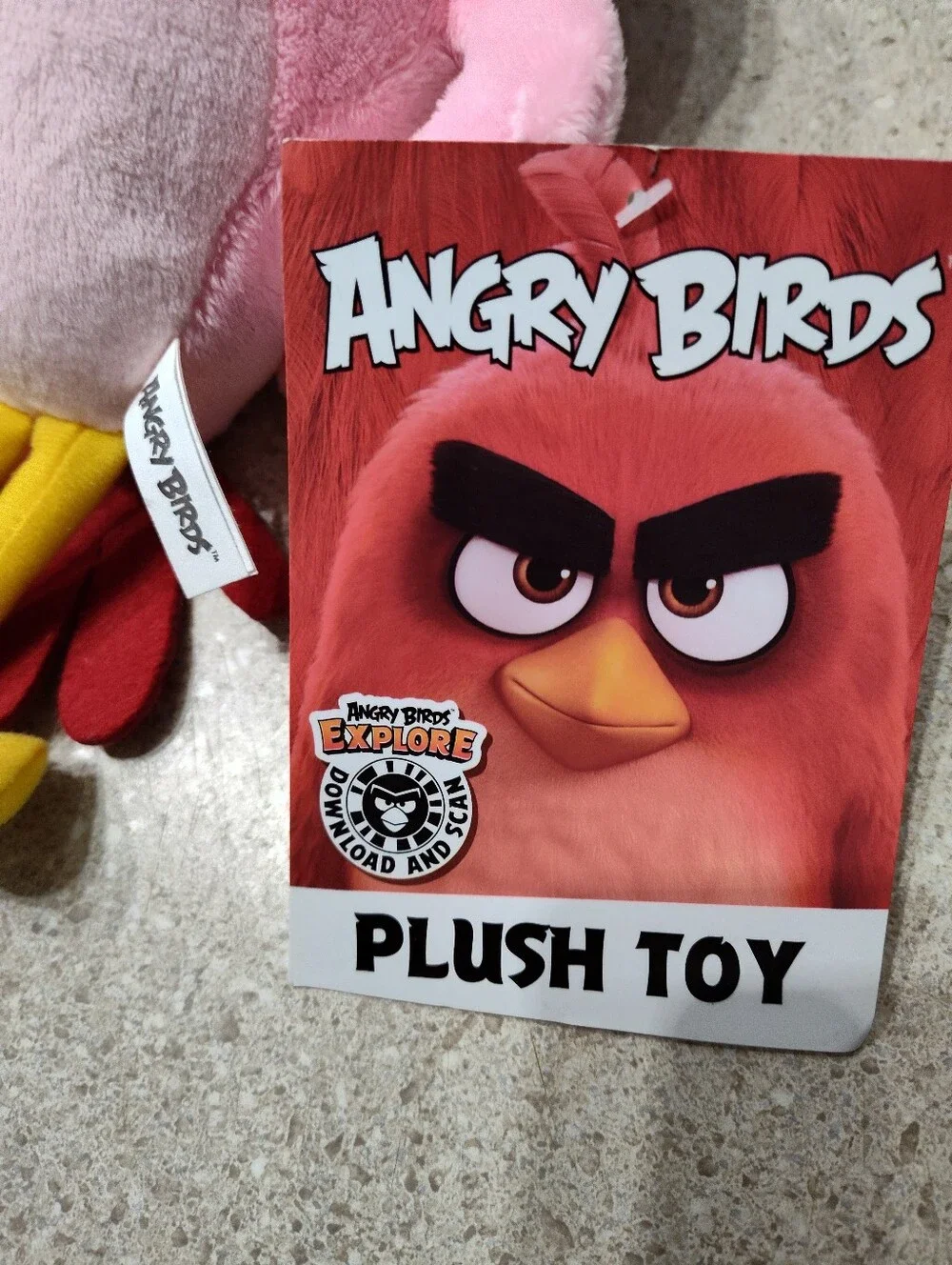 Pink Plush Bird Toy - Soft Stuffed Pet Toy